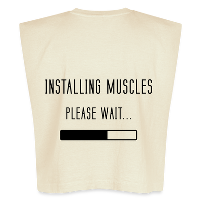 Muscle T - faded cream