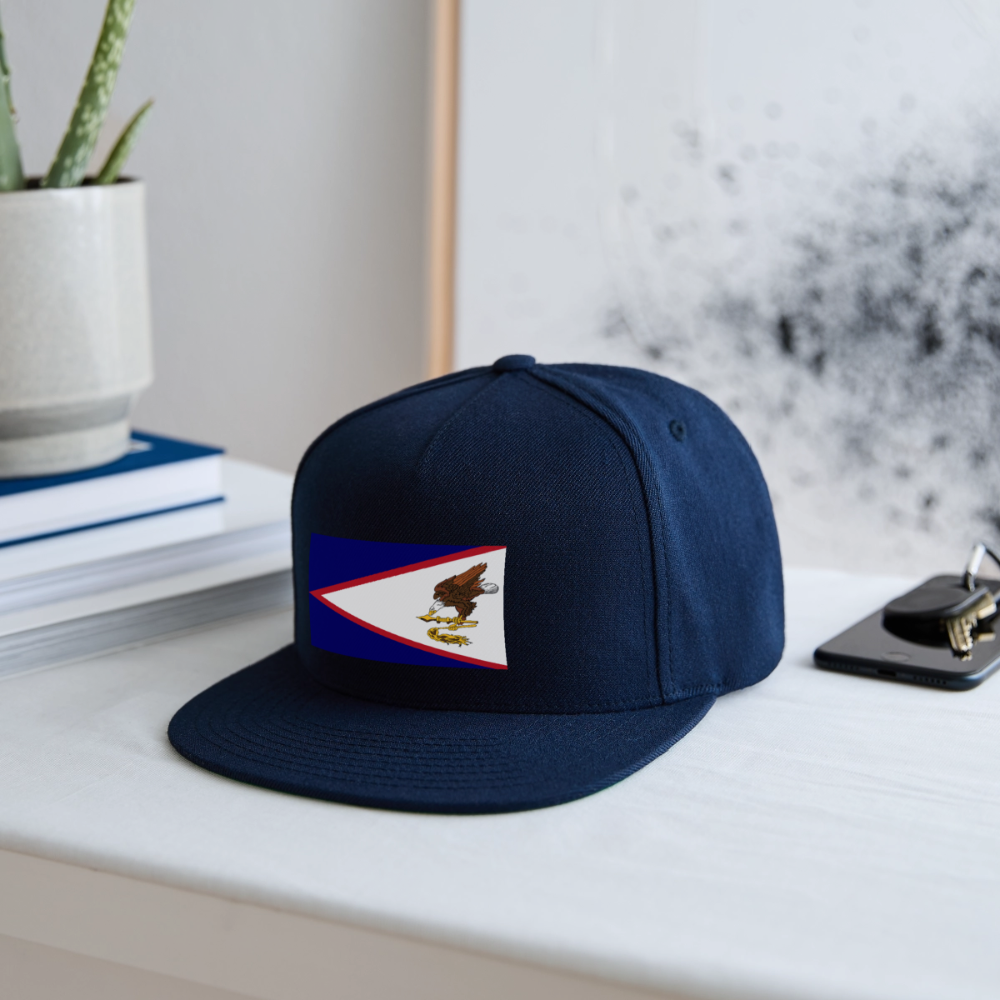 Snapback Baseball Cap - navy