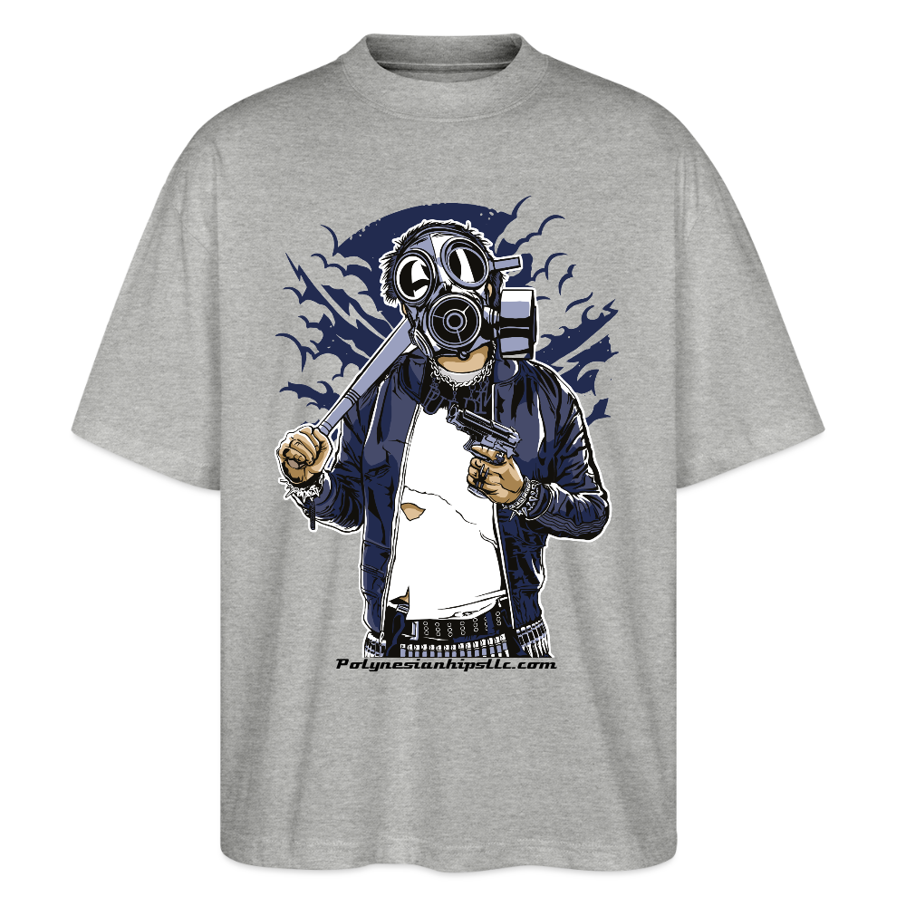 Oversized Graphic T - heather gray