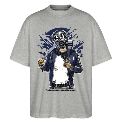 Oversized Graphic T - heather gray