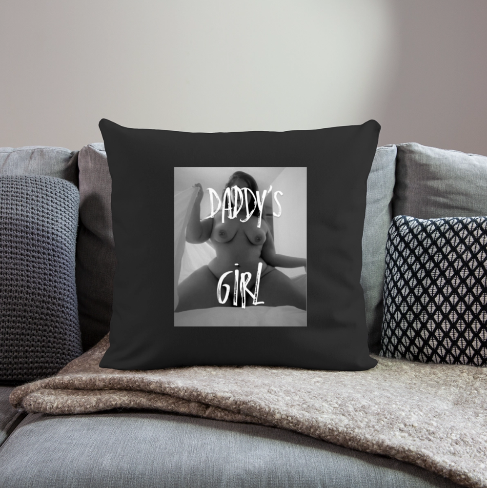 Throw Pillow Cover 18” x 18” - black