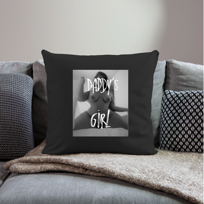 Throw Pillow Cover 18” x 18” - black