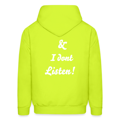 Men's Hoodie - safety green