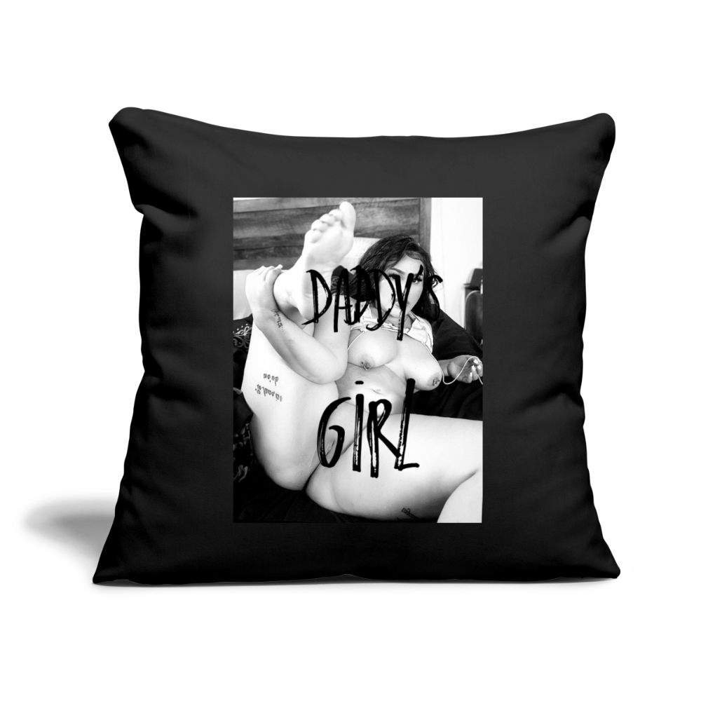Throw Pillow Cover 18” x 18” - black
