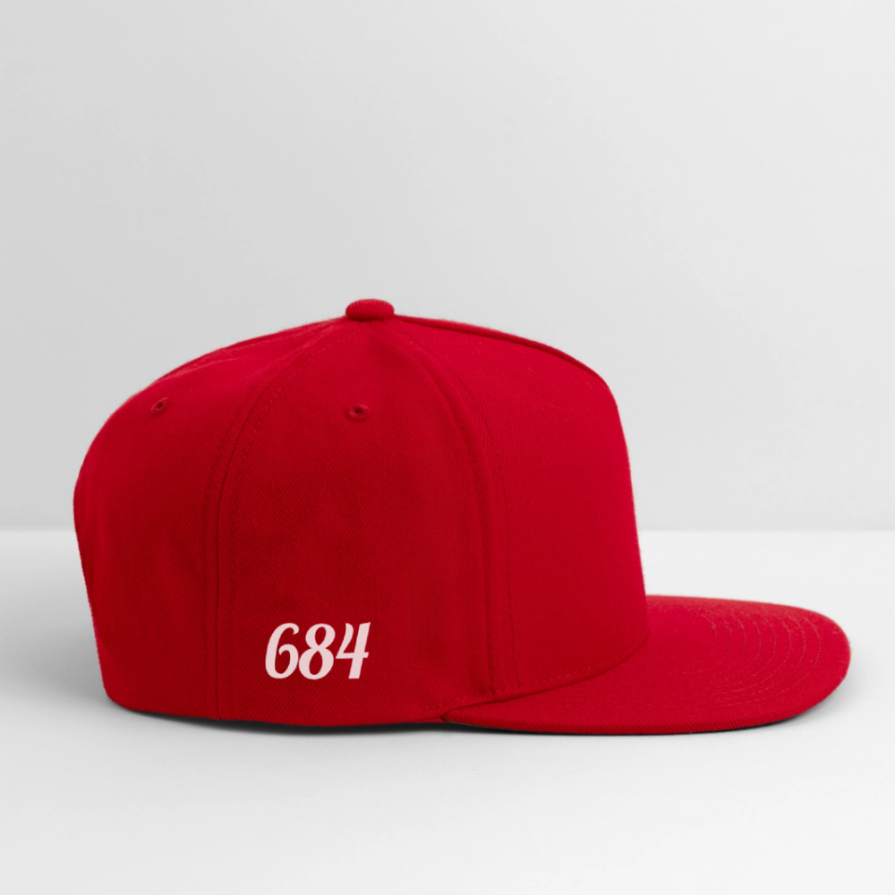 Snapback Baseball Cap - red
