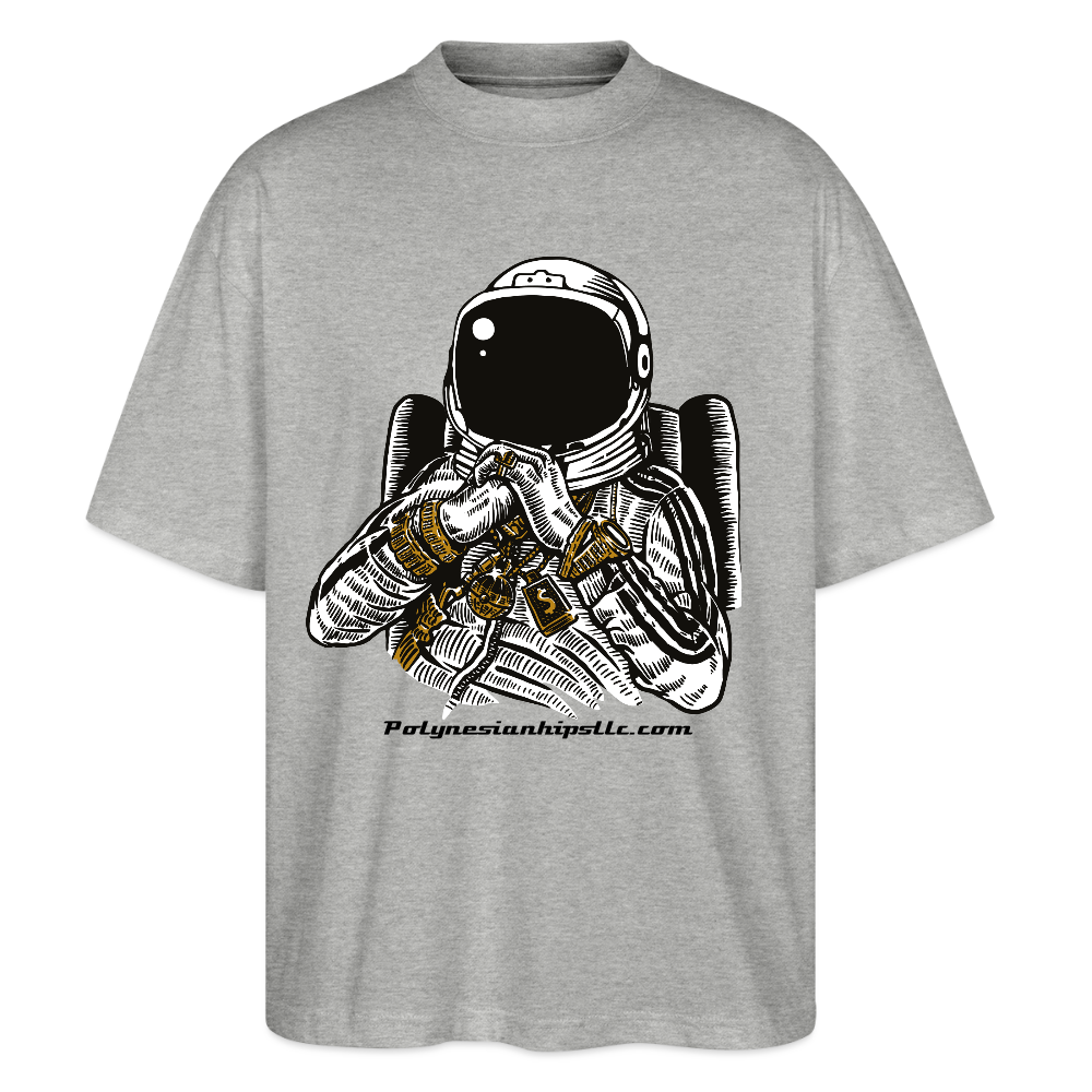 Oversized Graphic T - heather gray