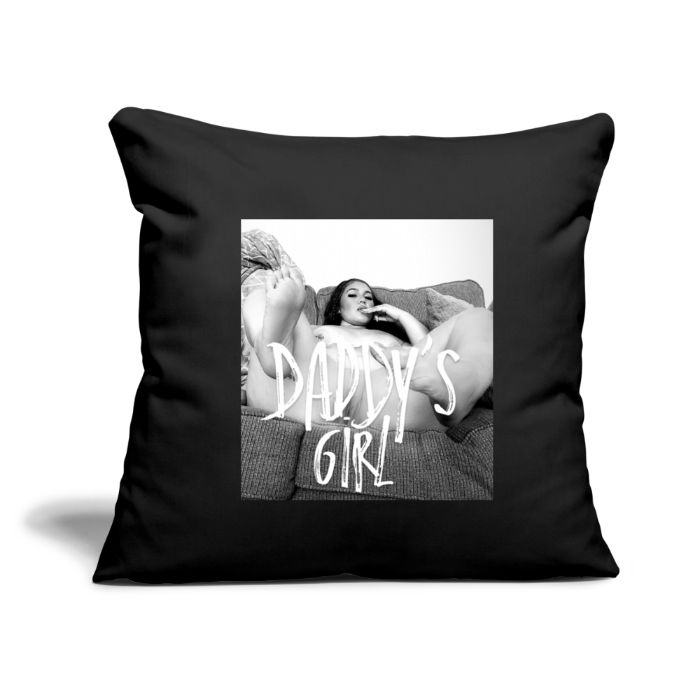 Throw Pillow Cover 18” x 18” - black
