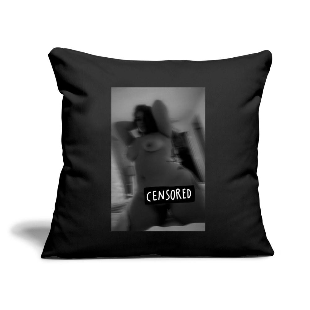 Throw Pillow Cover 18” x 18” - black