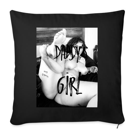 Throw Pillow Cover 18” x 18” - black
