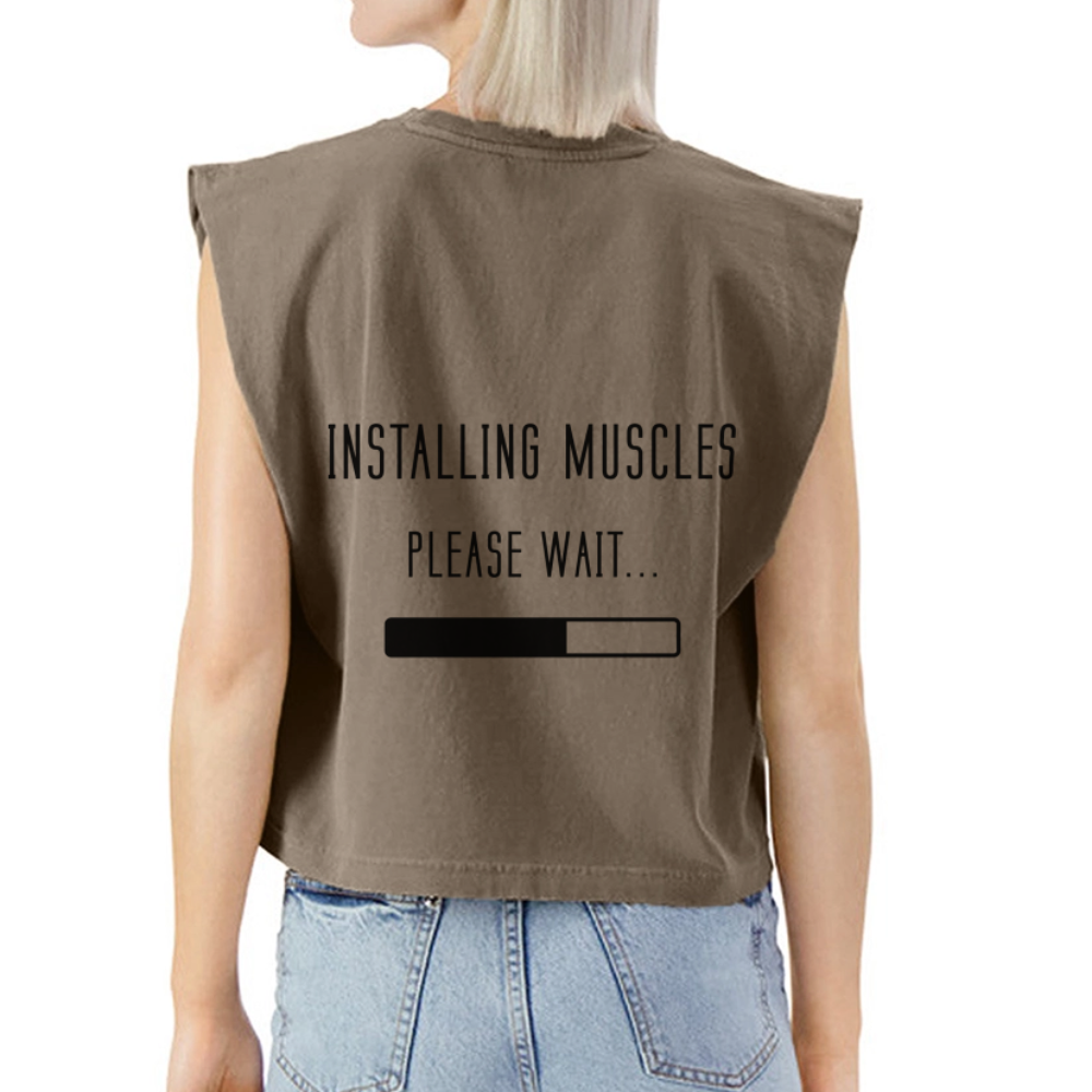 Muscle T - faded brown