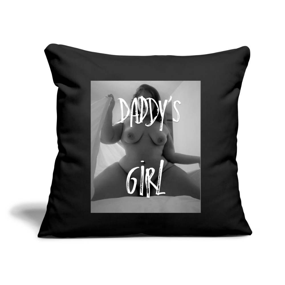 Throw Pillow Cover 18” x 18” - black