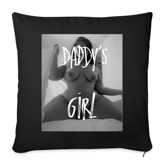 Throw Pillow Cover 18” x 18” - black