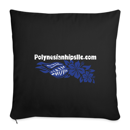 Throw Pillow Cover 18” x 18” - black