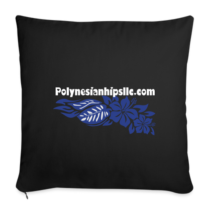 Throw Pillow Cover 18” x 18” - black