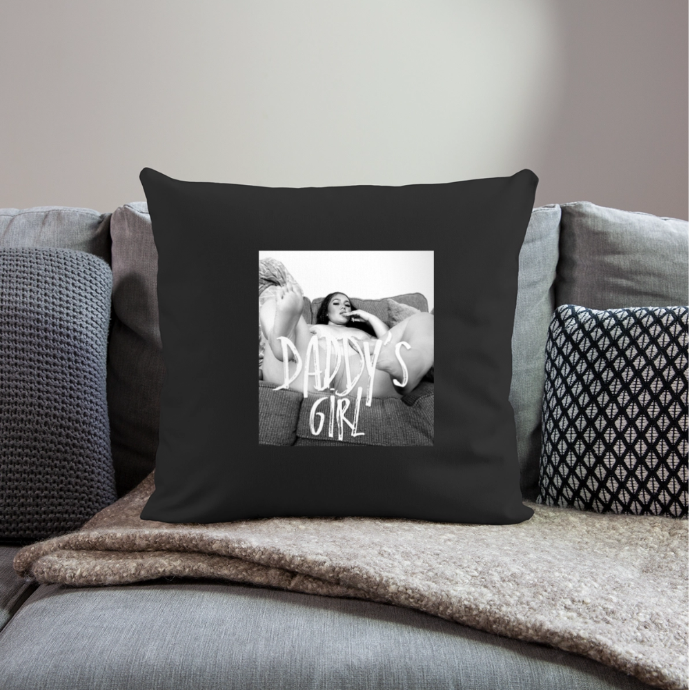 Throw Pillow Cover 18” x 18” - black