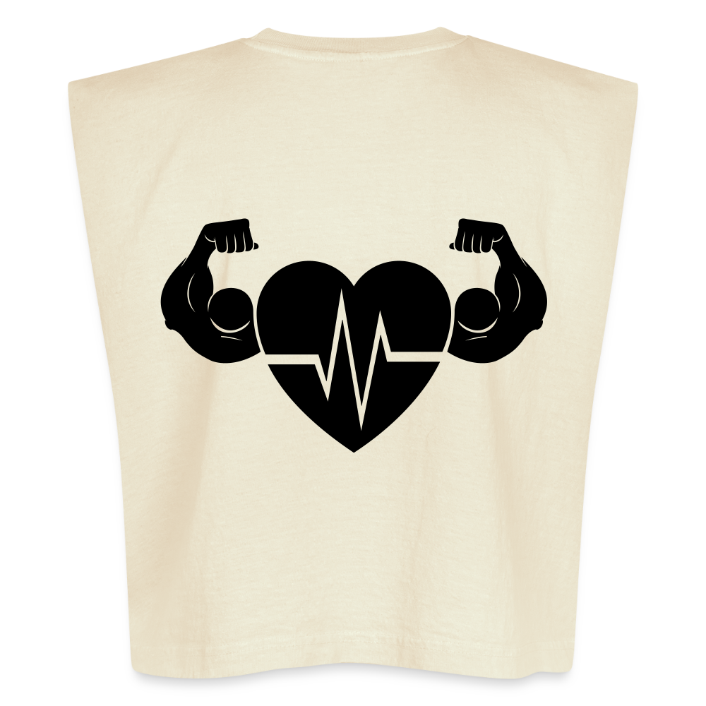 Muscle T - faded cream