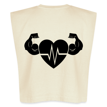 Muscle T - faded cream