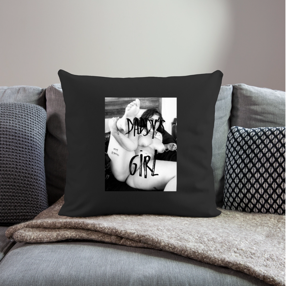 Throw Pillow Cover 18” x 18” - black