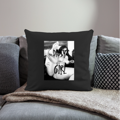 Throw Pillow Cover 18” x 18” - black
