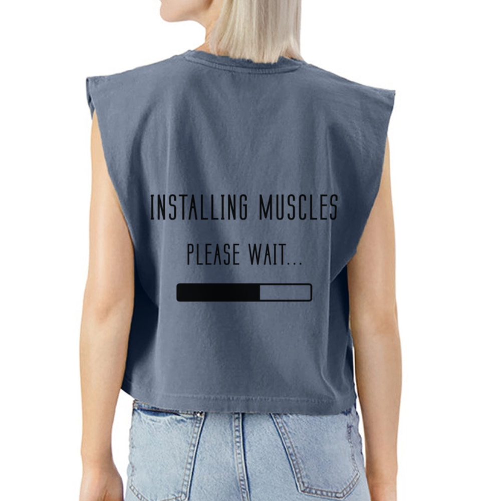 Muscle T - faded navy