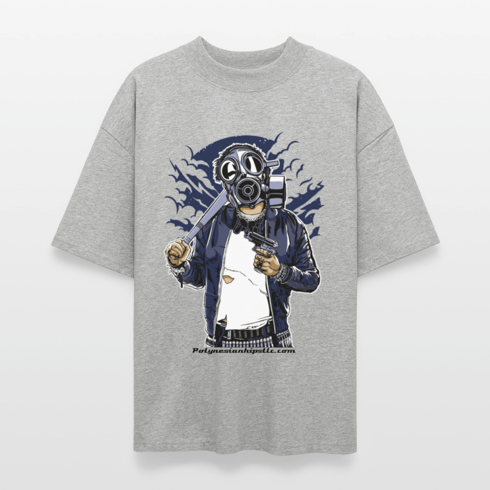 Oversized Graphic T - heather gray