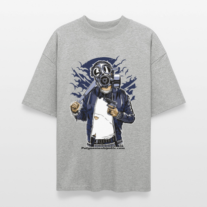 Oversized Graphic T - heather gray