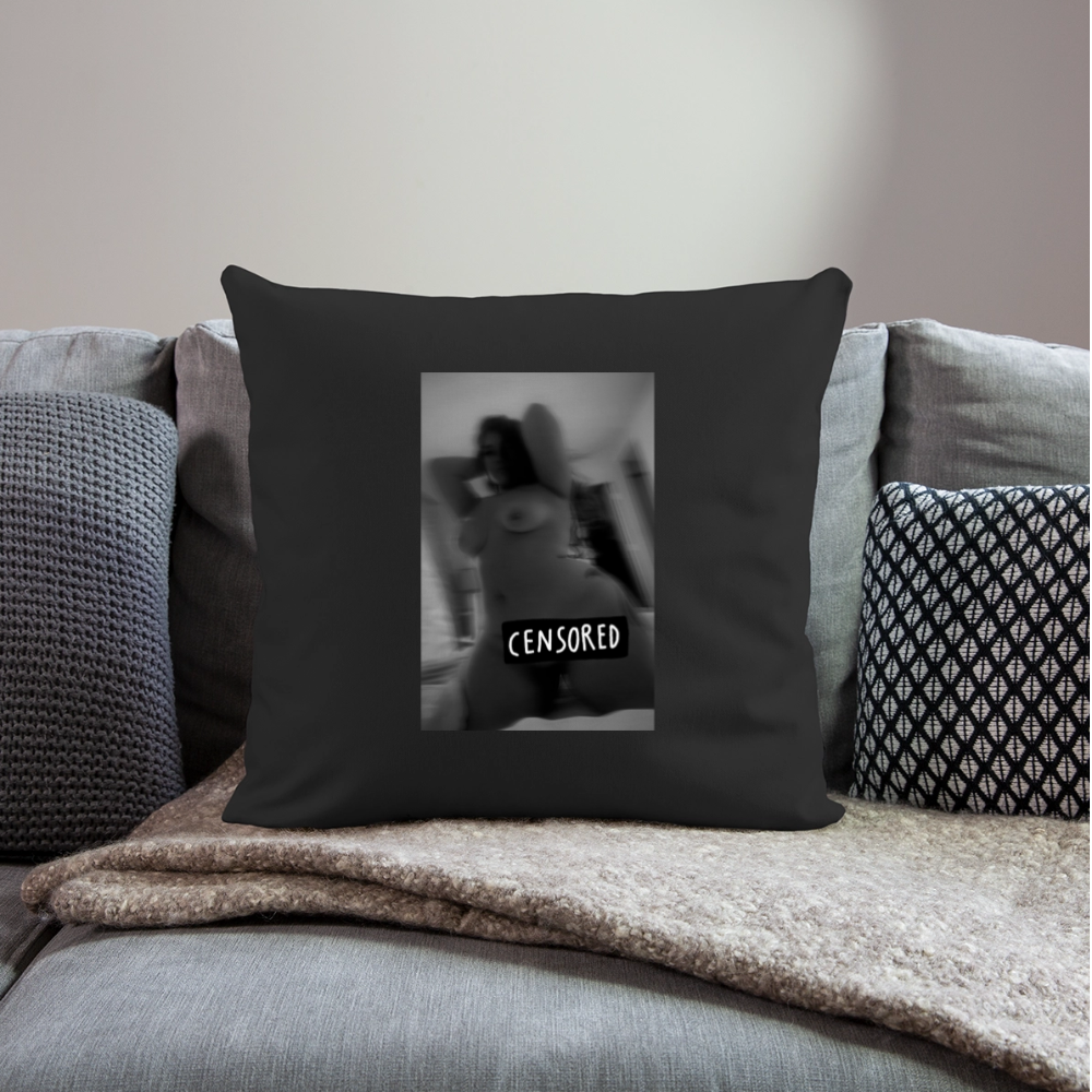 Throw Pillow Cover 18” x 18” - black