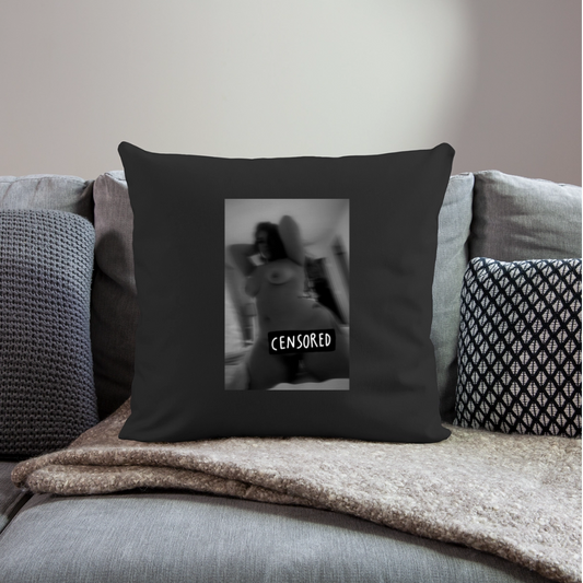 Throw Pillow Cover 18” x 18” - black