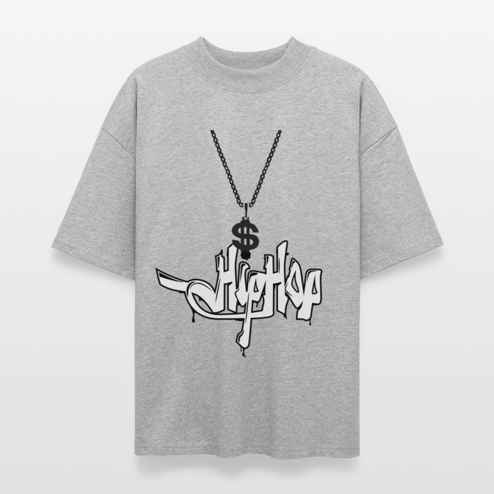Oversized Graphic T - heather gray