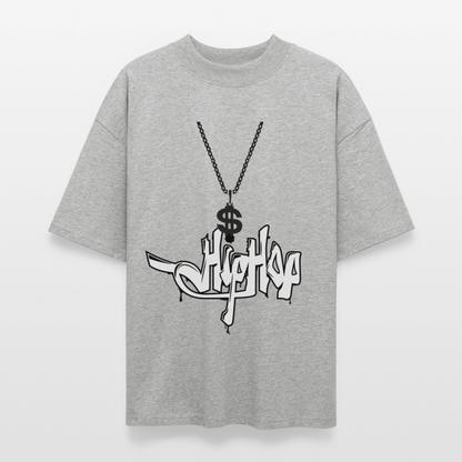 Oversized Graphic T - heather gray