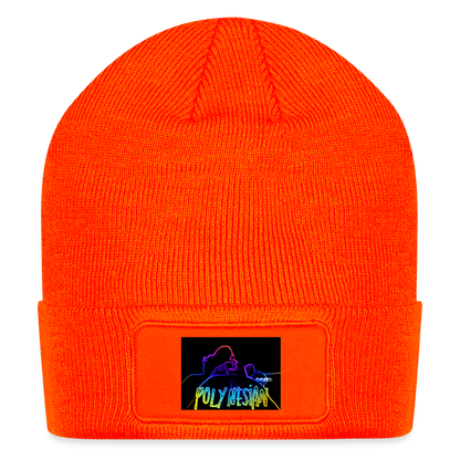 Patch Beanie - neon orange
