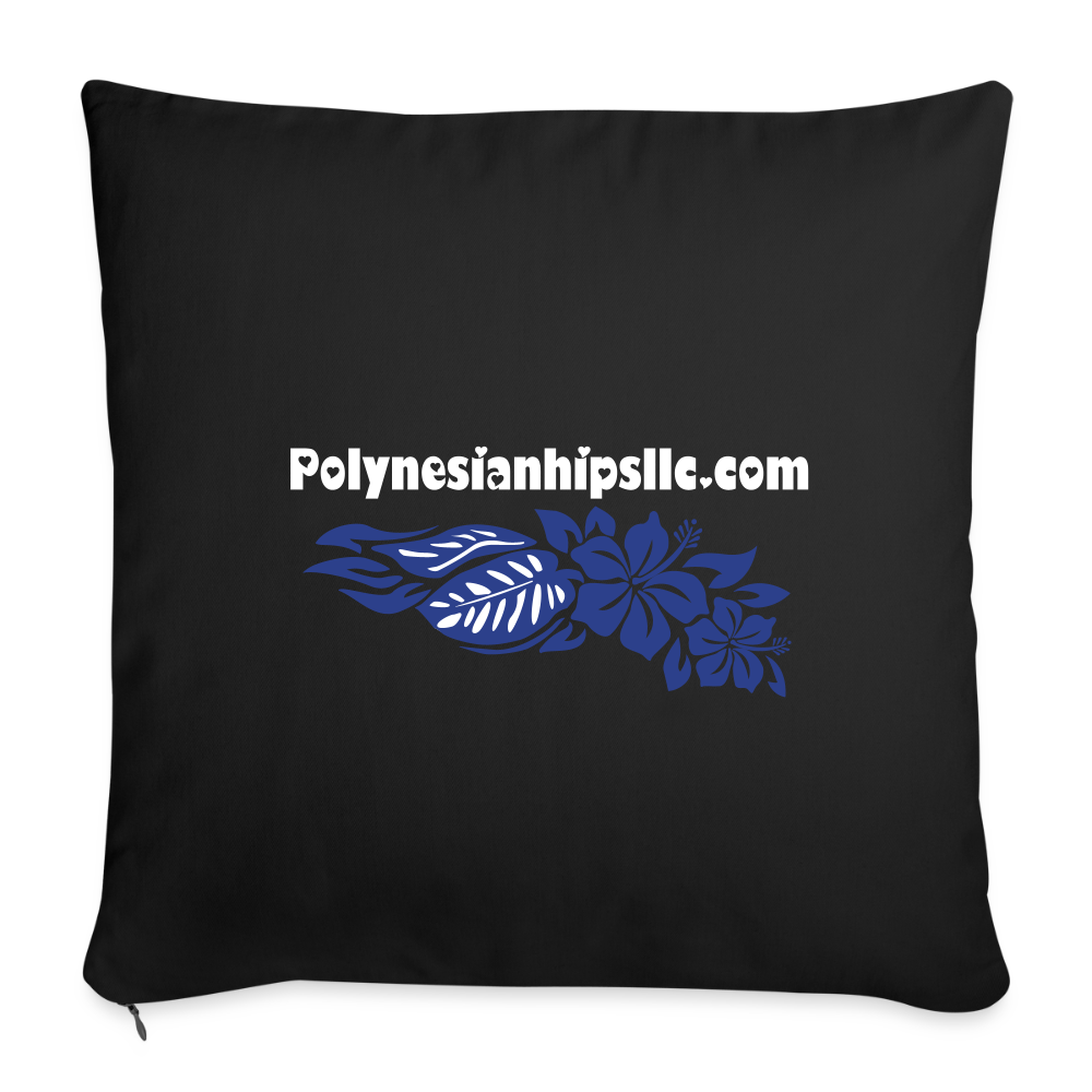 Throw Pillow Cover 18” x 18” - black