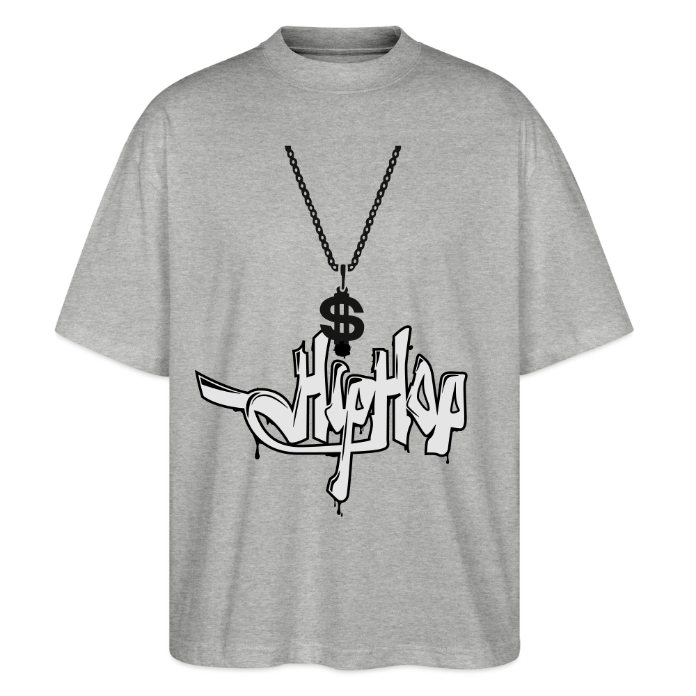 Oversized Graphic T - heather gray